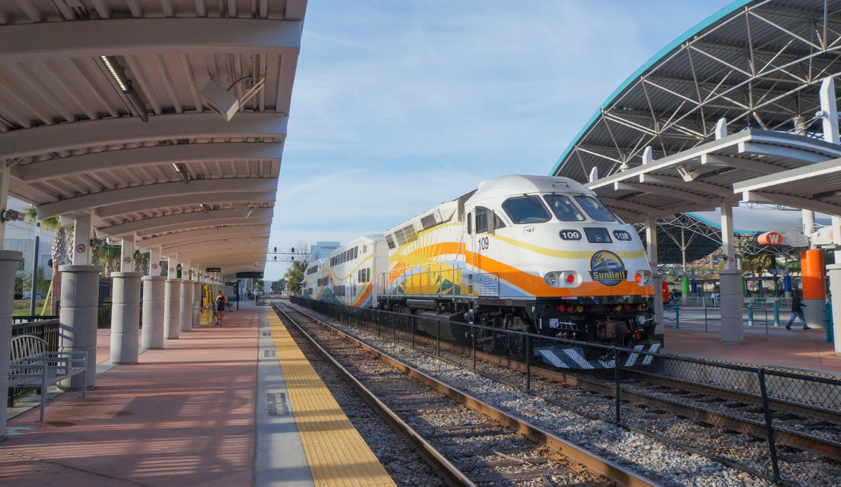 Lynx Central Station, CFRC-SunRail train, Orlando Florida.